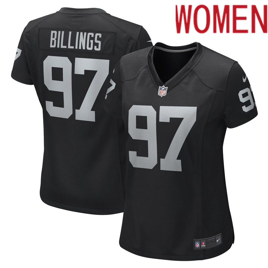 Women Las Vegas Raiders #97 Andrew Billings Nike Black Game Player NFL Jersey